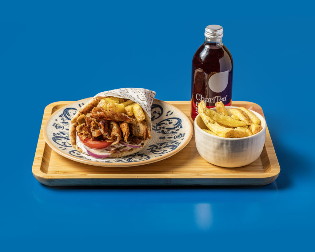 Menu pita gyros frites